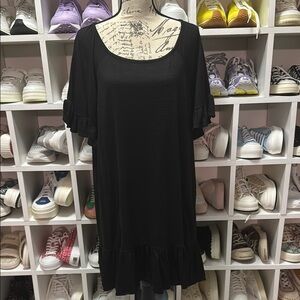 Max Studio Black Ruffle Dress